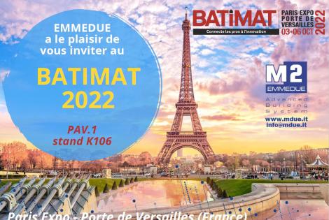 EMMEDUE примет участие в выставке BATIMAT 2022 в Париже (Франция)