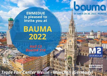 EMMEDUE participera au BAUMA 2022 à Munich (Allemagne)