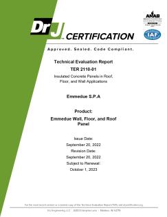 TER 2110-01 Certification issued by DrJ Engineering LLC.