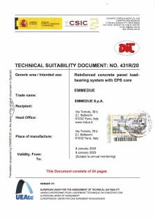 TECHNICAL SUITABILITY DOCUMENT (DIT) no. 431R/20